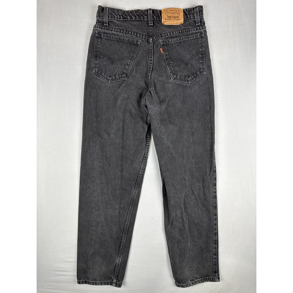 Vintage 90s Levi's 550 Student Relaxed Fit Black Jeans Orange Tab 28x30 - Picture 7 of 15